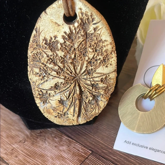 Bohemian Brown Beaded Necklace with Ornate Pendant - Picture 2 of 6